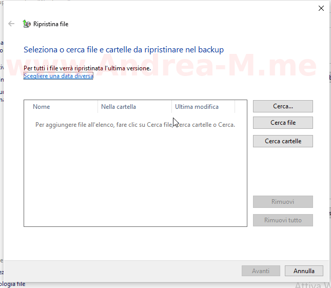 Recupero File Windows